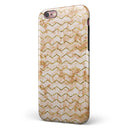 The Rustic Brown and Tan Chevron Pattern iPhone 6/6s or 6/6s Plus 2-Piece Hybrid INK-Fuzed Case