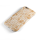 The Rustic Brown and Tan Chevron Pattern iPhone 6/6s or 6/6s Plus 2-Piece Hybrid INK-Fuzed Case