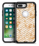 The Rustic Brown and Tan Chevron Pattern - iPhone 7 Plus/8 Plus OtterBox Case & Skin Kits