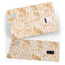 The Rustic Brown and Tan Chevron Pattern - Premium Protective Decal Skin-Kit for the Apple Credit Card