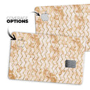 The Rustic Brown and Tan Chevron Pattern - Premium Protective Decal Skin-Kit for the Apple Credit Card
