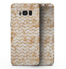 The Rustic Brown and Tan Chevron Pattern - Samsung Galaxy S8 Full-Body Skin Kit