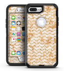 The Rustic Brown and Tan Chevron Pattern - iPhone 7 Plus/8 Plus OtterBox Case & Skin Kits