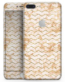 The Rustic Brown and Tan Chevron Pattern - Skin-kit for the iPhone 8 or 8 Plus