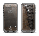 The Rustic Peeled Metal Apple iPhone 5c LifeProof Fre Case Skin Set