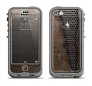 The Rustic Peeled Metal Apple iPhone 5c LifeProof Nuud Case Skin Set