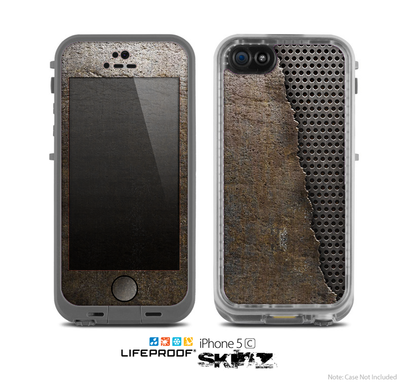 The Rustic Peeled Metal Skin for the Apple iPhone 5c LifeProof Case