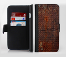 The Rusty Diamond Plate Texture Ink-Fuzed Leather Folding Wallet Credit-Card Case for the Apple iPhone 6/6s, 6/6s Plus, 5/5s and 5c