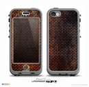 The Rusty Diamond Plate Texture Skin for the iPhone 5c nüüd LifeProof Case