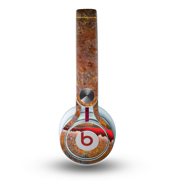 The Rusty Metal with Jagged Edge Skin for the Beats by Dre Mixr Headphones