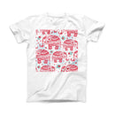 The Sacred Red Elephant and Polkadots ink-Fuzed Front Spot Graphic Unisex Soft-Fitted Tee Shirt
