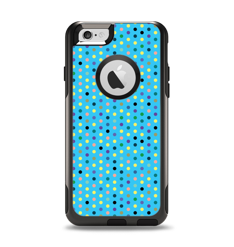 The Scattered Blue Polkadots Apple iPhone 6 Otterbox Commuter Case Skin Set