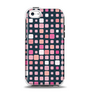 The Scattered Pink Squared-Polka Dots Apple iPhone 5c Otterbox Symmetry Case Skin Set