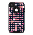 The Scattered Pink Squared-Polka Dots Skin for the iPhone 4-4s OtterBox Commuter Case