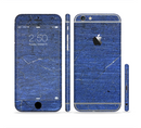 The Scratched Blue Surface Sectioned Skin Series for the Apple iPhone 6s Plus