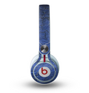 The Scratched Blue Surface Skin for the Beats by Dre Mixr Headphones