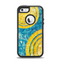 The Scratched Blue and Gold Surface Apple iPhone 5-5s Otterbox Defender Case Skin Set