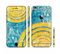 The Scratched Blue and Gold Surface Sectioned Skin Series for the Apple iPhone 6 Plus