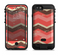 The Scratched Coral & Brown Layered Chevron V1 Apple iPhone 6/6s LifeProof Fre POWER Case Skin Set
