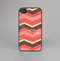 The Scratched Coral & Brown Layered Chevron V1 Skin-Sert for the Apple iPhone 4-4s Skin-Sert Case