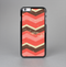 The Scratched Coral & Brown Layered Chevron V1 Skin-Sert Case for the Apple iPhone 6 Plus
