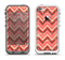 The Scratched Coral & Brown Layered Chevron V2 Apple iPhone 5-5s LifeProof Fre Case Skin Set