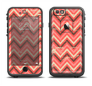 The Scratched Coral & Brown Layered Chevron V2 Apple iPhone 6/6s LifeProof Fre Case Skin Set