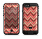 the scratched coral brown layered chevron v2  iPhone 6/6s Plus LifeProof Fre POWER Case Skin Kit