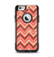 The Scratched Coral & Brown Layered Chevron V2 Apple iPhone 6 Otterbox Commuter Case Skin Set