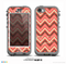 The Scratched Coral & Brown Layered Chevron V2 Skin for the iPhone 5c nüüd LifeProof Case
