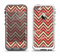 The Scratched Coral & Brown Layered Chevron V3 Apple iPhone 5-5s LifeProof Fre Case Skin Set
