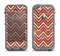 The Scratched Coral & Brown Layered Chevron V3 Apple iPhone 5c LifeProof Fre Case Skin Set