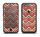 The Scratched Coral & Brown Layered Chevron V3 Apple iPhone 6/6s LifeProof Fre Case Skin Set