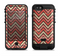 The Scratched Coral & Brown Layered Chevron V3 Apple iPhone 6/6s LifeProof Fre POWER Case Skin Set