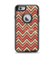 The Scratched Coral & Brown Layered Chevron V3 Apple iPhone 6 Otterbox Defender Case Skin Set