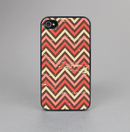 The Scratched Coral & Brown Layered Chevron V3 Skin-Sert for the Apple iPhone 4-4s Skin-Sert Case