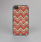 The Scratched Coral & Brown Layered Chevron V3 Skin-Sert for the Apple iPhone 4-4s Skin-Sert Case