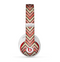 The Scratched Coral & Brown Layered Chevron V3 Skin for the Beats by Dre Studio (2013+ Version) Headphones