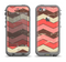 The Scratched Coral & Brown Layered Chevron V4 Apple iPhone 5c LifeProof Fre Case Skin Set