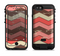 The Scratched Coral & Brown Layered Chevron V4 Apple iPhone 6/6s LifeProof Fre POWER Case Skin Set