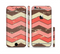 The Scratched Coral & Brown Layered Chevron V4 Sectioned Skin Series for the Apple iPhone 6 Plus