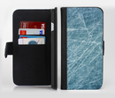 The Scratched Iced Surface Ink-Fuzed Leather Folding Wallet Credit-Card Case for the Apple iPhone 6/6s, 6/6s Plus, 5/5s and 5c