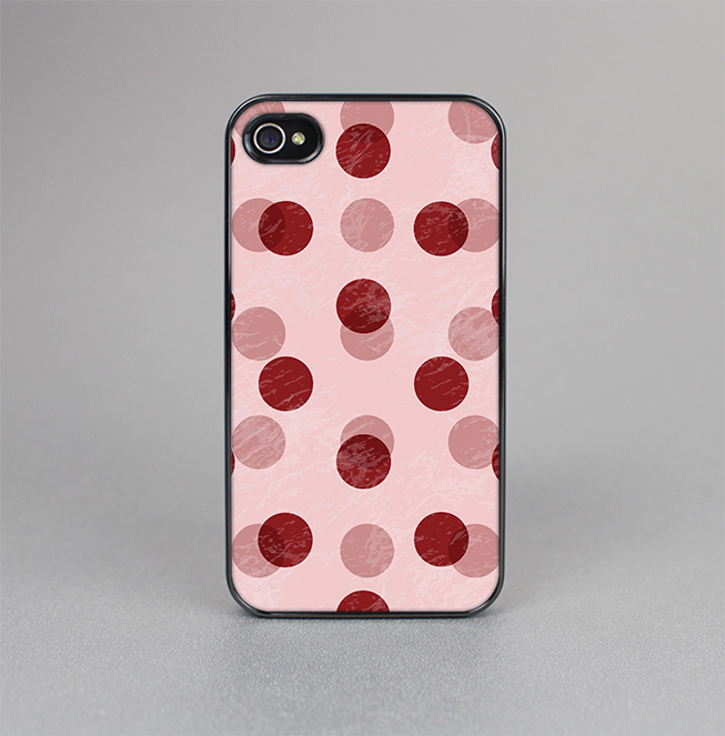 The Scratched & Scatterd Pink Polkadots Skin-Sert for the Apple iPhone 4-4s Skin-Sert Case