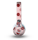 The Scratched & Scatterd Pink Polkadots Skin for the Beats by Dre Mixr Headphones