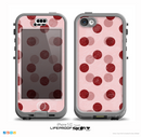 The Scratched & Scatterd Pink Polkadots Skin for the iPhone 5c nüüd LifeProof Case