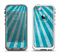 The Scratched Striped Blue Rays Apple iPhone 5-5s LifeProof Fre Case Skin Set