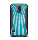 The Scratched Striped Blue Rays Samsung Galaxy S5 Otterbox Commuter Case Skin Set