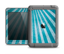 The Scratched Striped Blue Rays Apple iPad Air LifeProof Fre Case Skin Set