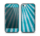 The Scratched Striped Blue Rays Skin Set for the iPhone 5-5s Skech Glow Case