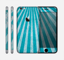 The Scratched Striped Blue Rays Skin for the Apple iPhone 6